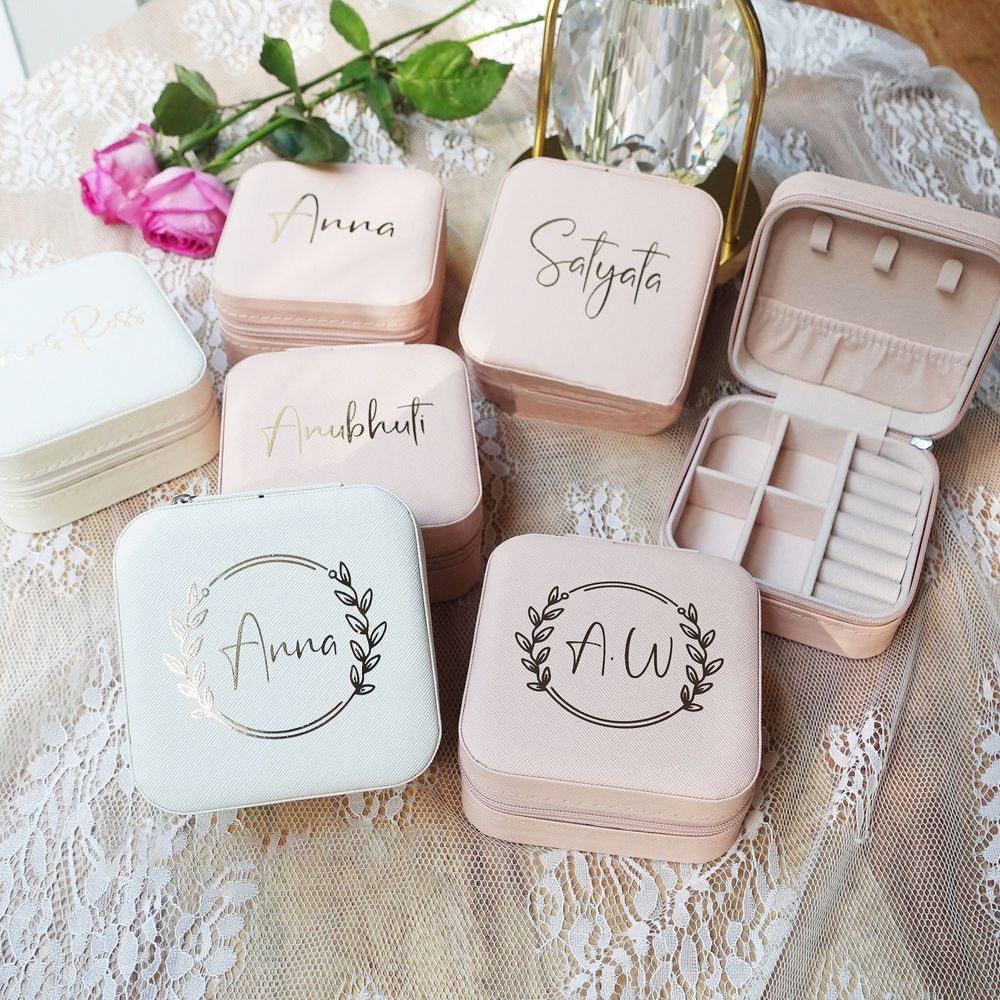 Travel Accessories Ideas - Personalized Jewelry Boxes Bridesmaid Travel Accessories