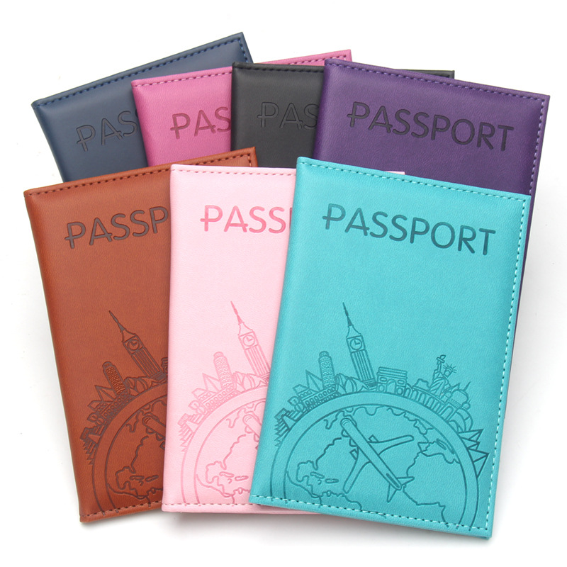 Travel Accessories India - Global Flight Printed Passport Holder Leather