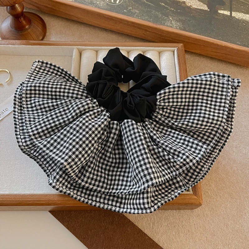 Extra Large Plaid Hair Ties El - Travel Accessories Aesthetic ulasan dan harga
