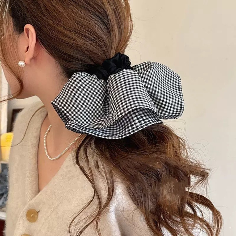 Extra Large Plaid Hair Ties El - Travel Accessories Aesthetic ulasan dan harga