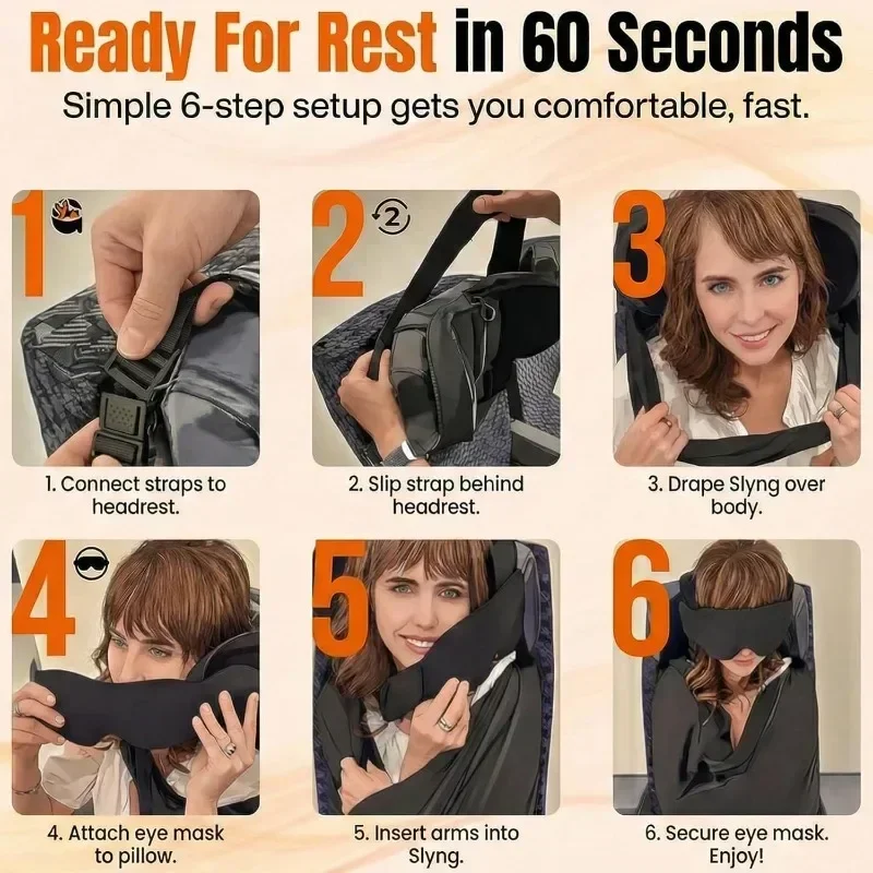 NWE3-in-1 AirplaneSleep Suppor - Travel Accessories Long Flight ulasan dan harga