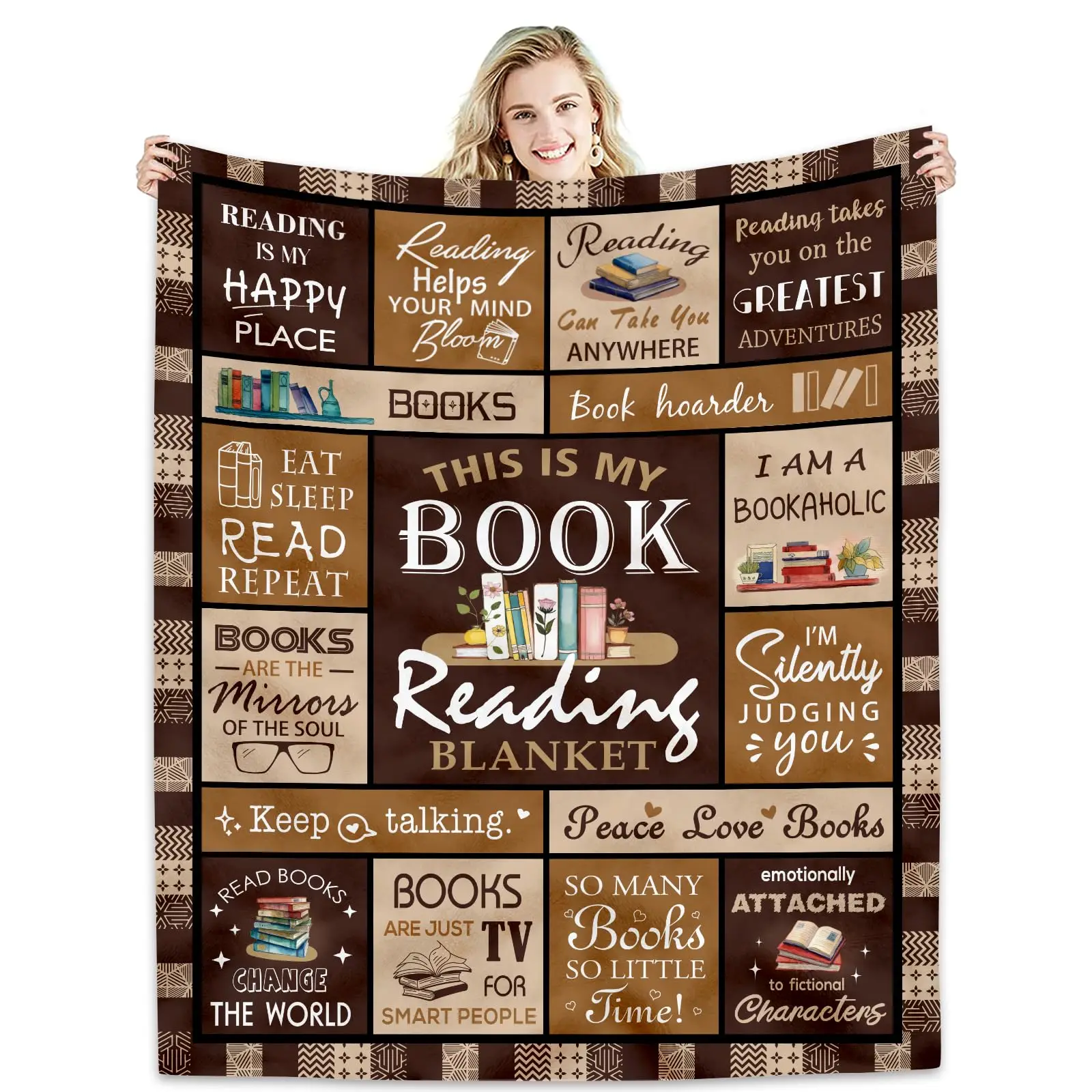 Book Lovers Gift Blanket- Best - Travel Accessories Ideas ulasan dan harga