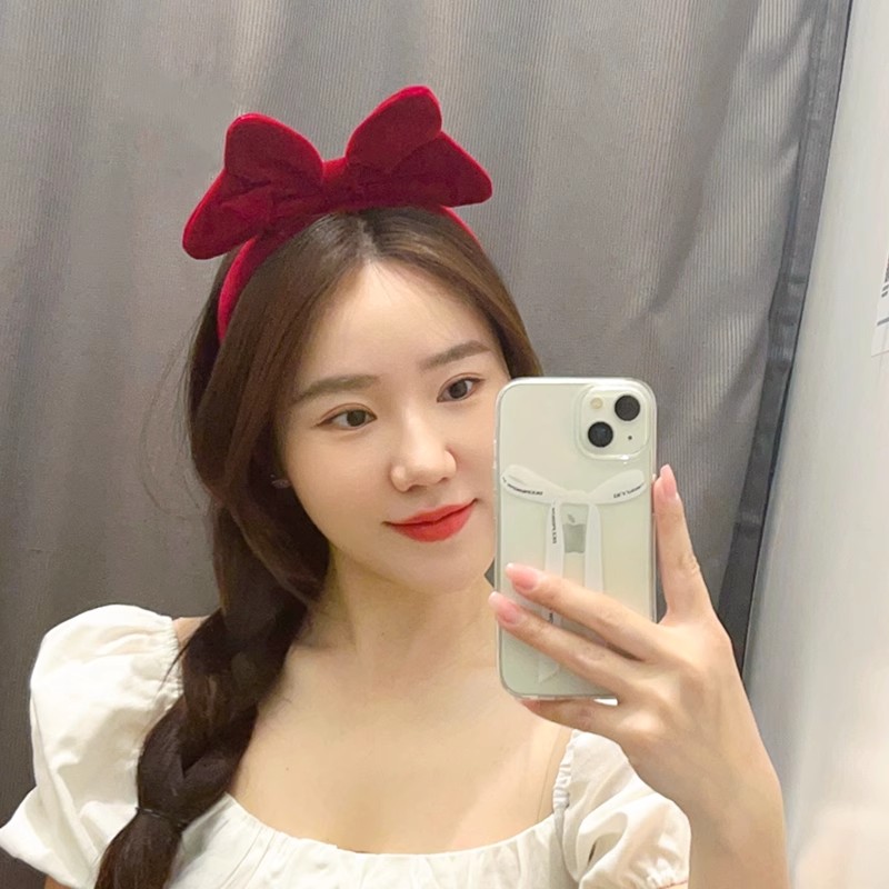 Red Bow Headband for Women, La - Travel Accessories As Gifts ulasan dan harga