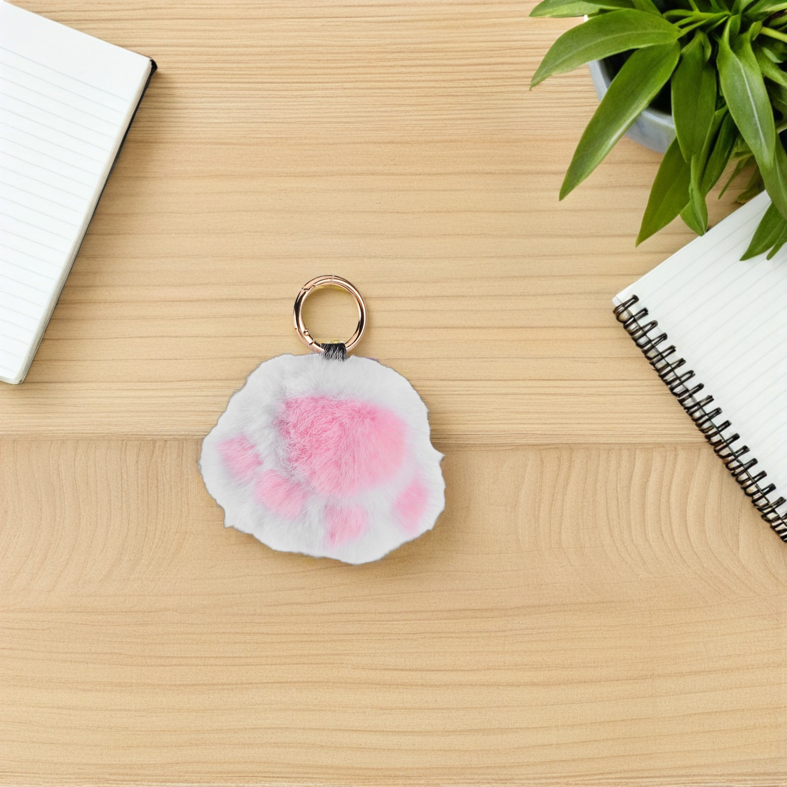 Cute Cat Paw Keychain Charm Pl - Travel Accessories Ideas ulasan dan harga