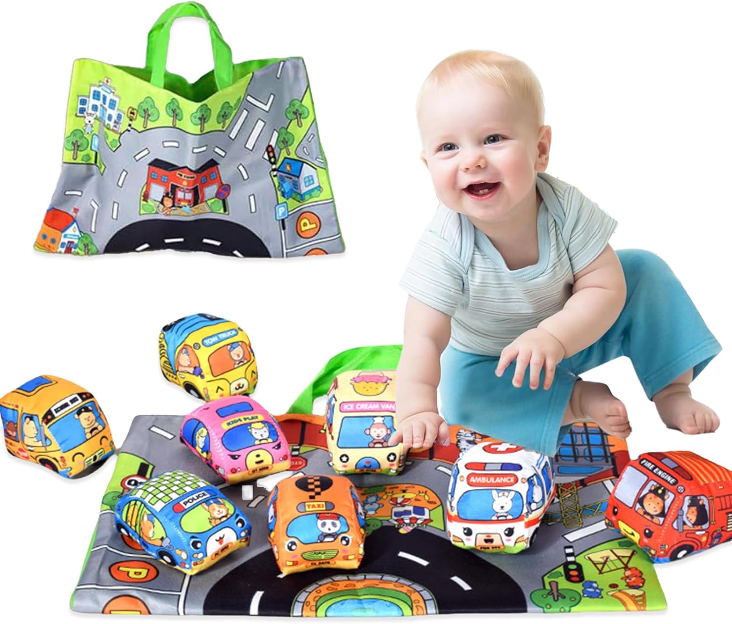 Soft Fabric Car Toy for Babies - Travel Accessories Baby ulasan dan harga